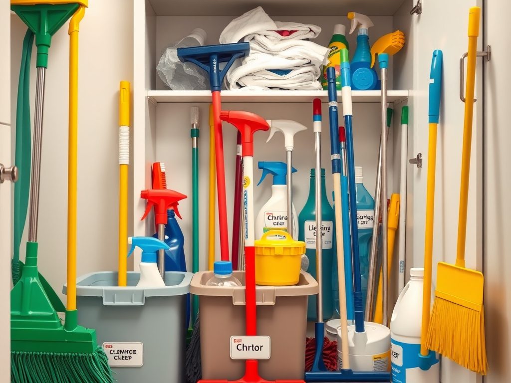 Jak skutecznie organizować i przechowywać akcesoria do sprzątania z zachowaniem bezpieczeństwa i porządku